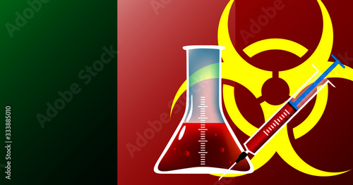 Italy biohazard epidemic threat vector illustration fight coronavirus or any other disease concept