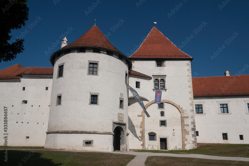 Varaždin castle in Croatia. Shot of the entrance into one of the most beautiful castles in Croatia.