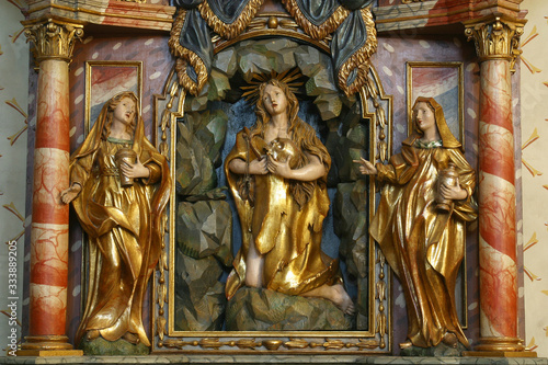 Obraz na plátně The altar of Saint Mary Magdalene in the church of St