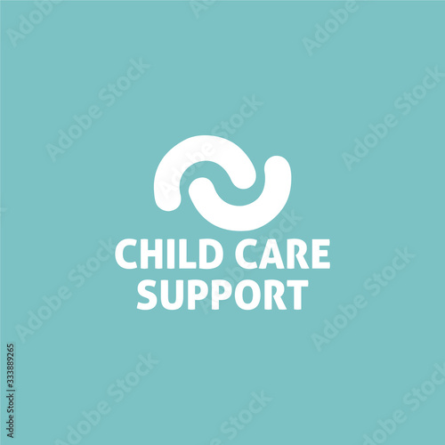 Child care charity logo icon design - VECTOR