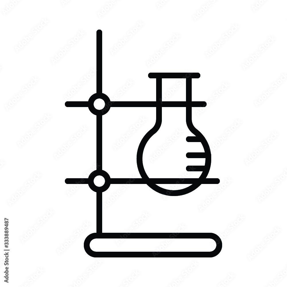 Flask vector icon illustration photo