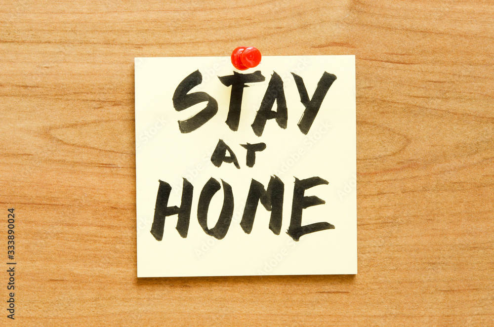 Stay at home and be safe. Self isolation and quarantine campaign to protect yourself and save lives. Handwritten. - Image Stay at home and be safe. Self isolation and quarantine campaign to protect yourself and save lives. Handwritten. - Image