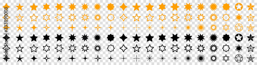 Stars set icons. Rating star signs collection – vector