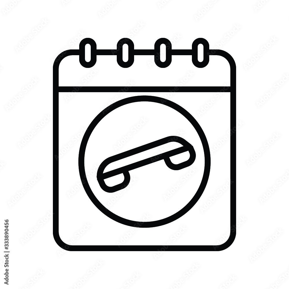 Phone Call Calendar Day vector icon Phone Call Calendar Day vector icon