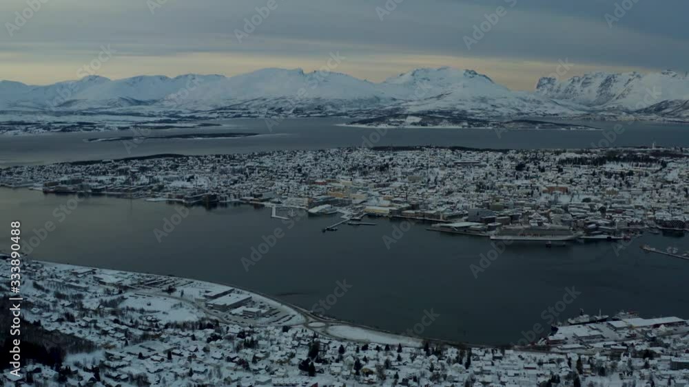 Drone aerial footage of Tromsø, the capital of the Arctic is a lively ...
