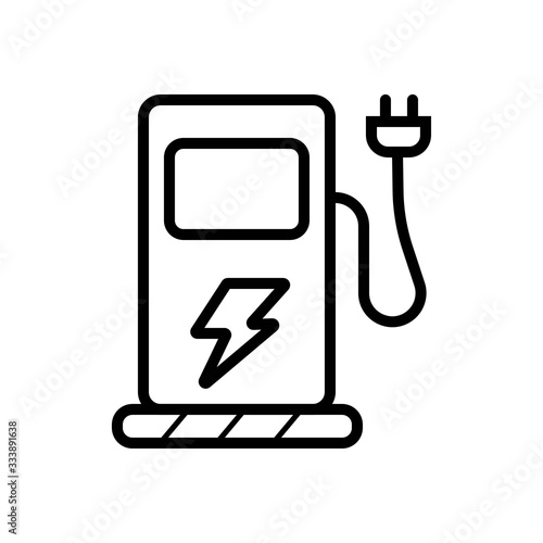 Electric fuel pump icon on white background.