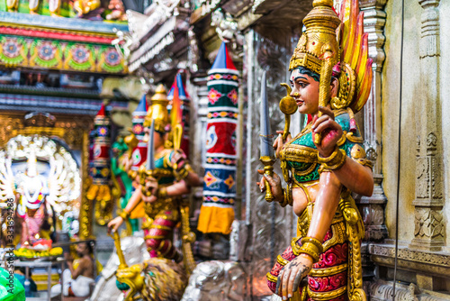 Interior of Sri Veeramakaliamman Temple in Singapore photo