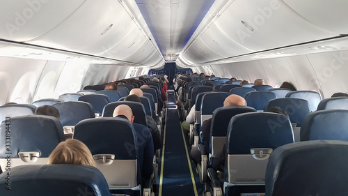 interior of an airplane