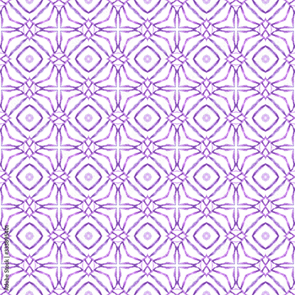 Tiled watercolor background. Purple exotic boho Tiled watercolor background. Purple exotic boho