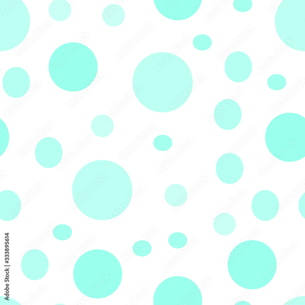 Abstract bubbles vector seamless pattern on white background. Concept for wallpaper, wrapping paper, cards 