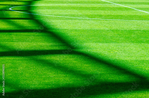 Empty soccer's field at the stadium during quarantine photo