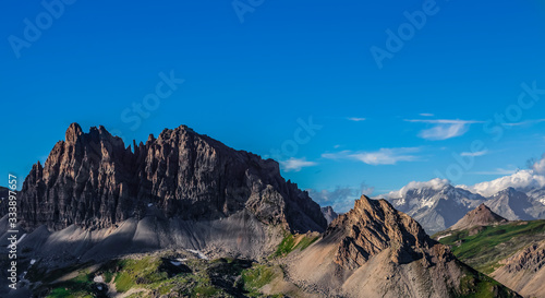 Impressive view of Grand Seru mountain (2889m) located in Massif des Cerces in Hautes Alpes in France. © Provisualstock.com