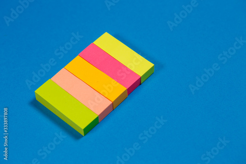 color stickers for notes on a colored background