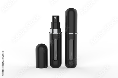 Wallpaper Mural Blank Refillable Aluminum Atomizer For Branding, 3d render illustration. Torontodigital.ca