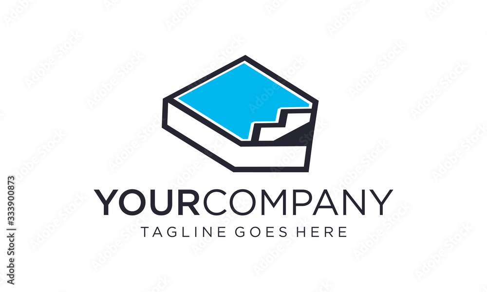Pencil and book logo design concept on white background Pencil and book logo design concept on white background