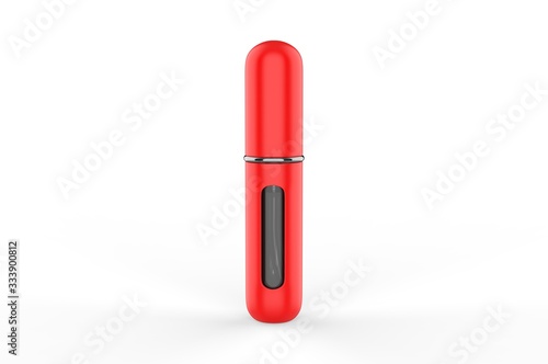 Blank Refillable Aluminum Atomizer For Branding, 3d render illustration. photo