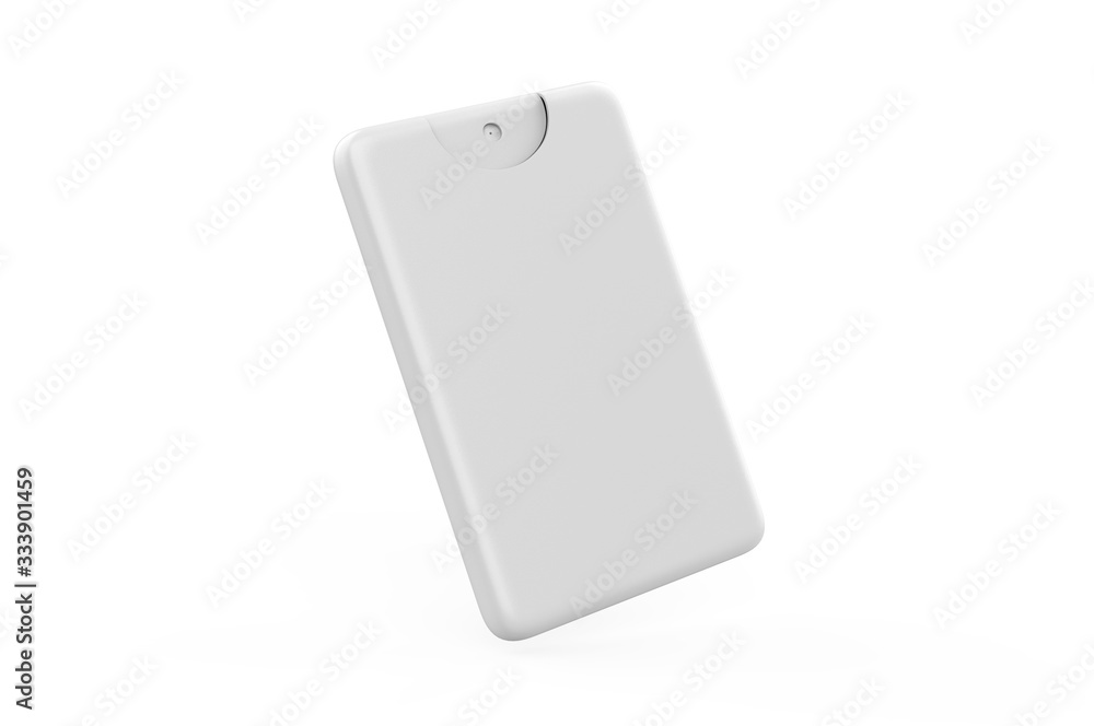 Blank Small Pocket Perfume Plastic Container For Branding, 3d render illustration. Blank Small Pocket Perfume Plastic Container For Branding, 3d render illustration.