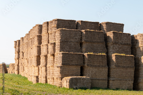 Straw bales  hay stack