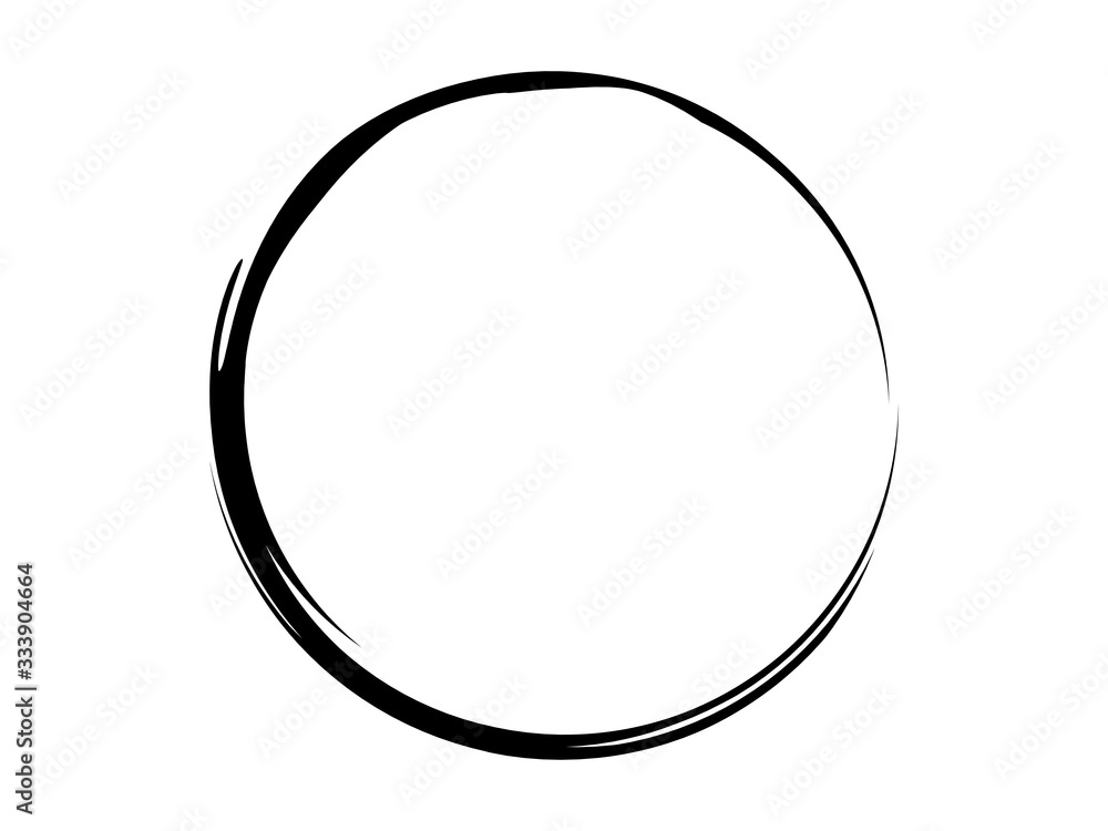 Grunge circle made of black paint.Grunge oval logo made of black ink.Grunge marking element on a white background. Grunge circle made of black paint.Grunge oval logo made of black ink.Grunge marking element on a white background.