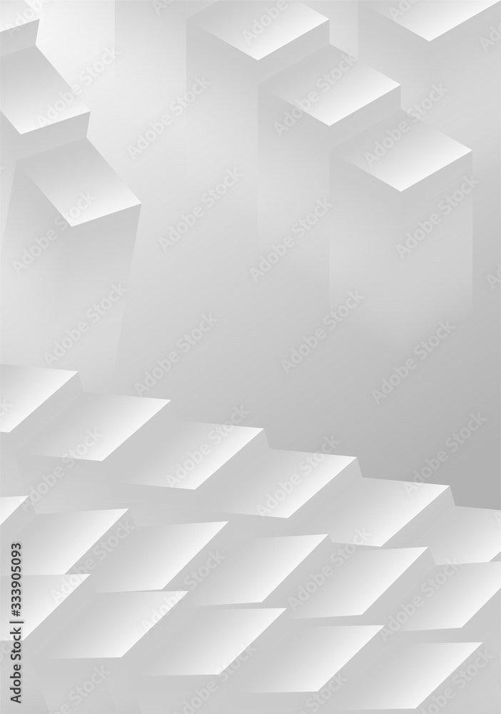Fototapeta premium Abstract background with squares. Abstract white 3D background.