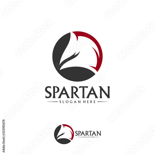 Spartan Logo Vector Template, Spartan Helmet Logo design concept