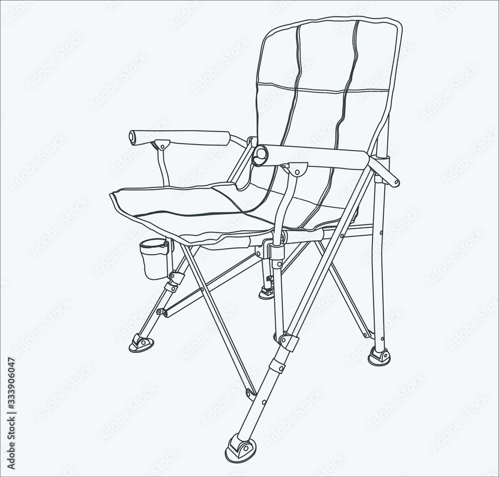 camp armchairs hand drawing in vector eps 10 camp armchairs hand drawing in vector eps 10