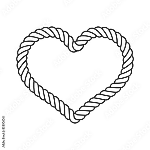 heart vector valentine icon lasso rope logo symbol cartoon character doodle illustration design