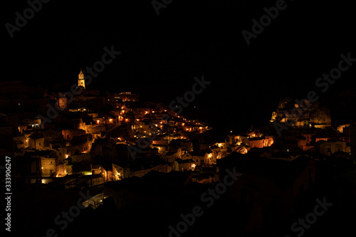 絶景イタリア・世界遺産の夜景　 Italy, Matera