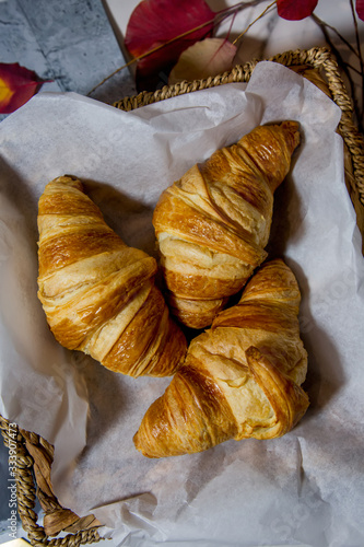 croissants in basket