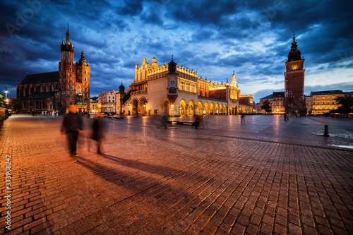 Evening in City of Krakow in Poland