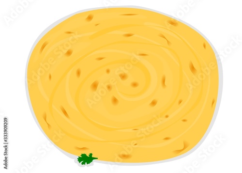 Laccha Roti indian Chapati or Bread Vector
