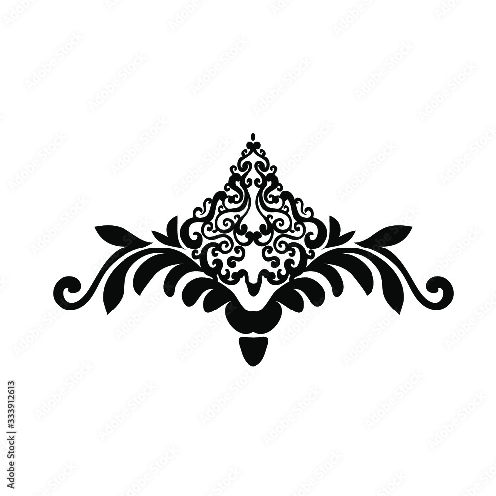 Fototapeta premium Oriental vector damask patterns for greeting cards and wedding invitations.