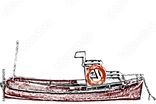 vector de barca roja
