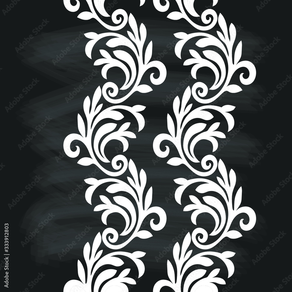 Oriental vector damask patterns for greeting cards and wedding invitations.