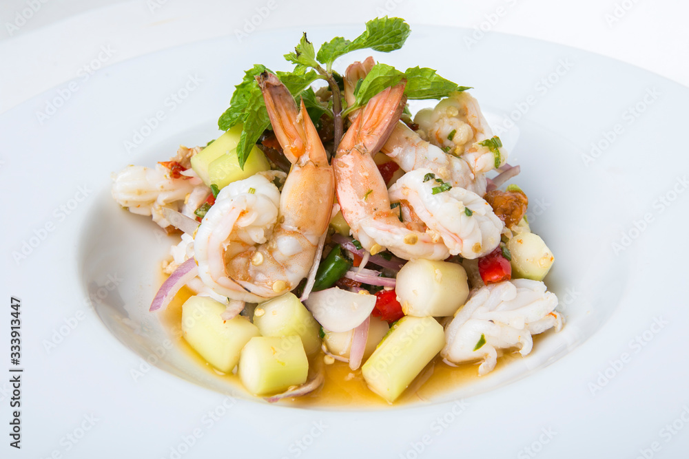 delicious spicy mixed seafood thai food delicious spicy mixed seafood thai food