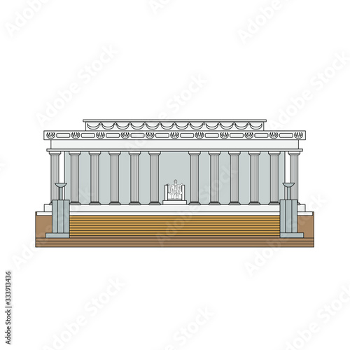 Lincoln Memorial in Washington DC city in USA