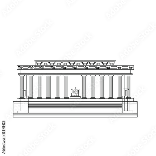 Lincoln Memorial in Washington DC city in USA