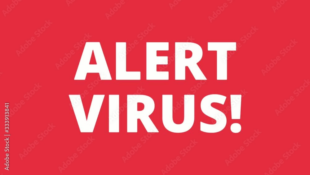 2d Animation motion graphics showing alert virus. 4K video. 2d Animation motion graphics showing alert virus. 4K video.