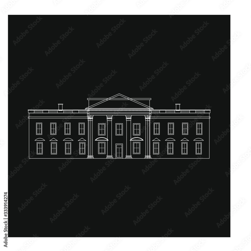 usa presidential house or also called white house