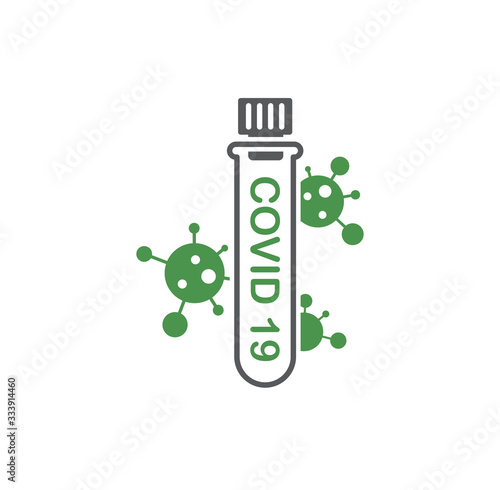 Coronavirus related icon on background for graphic and web design. Creative illustration concept symbol for web or mobile app