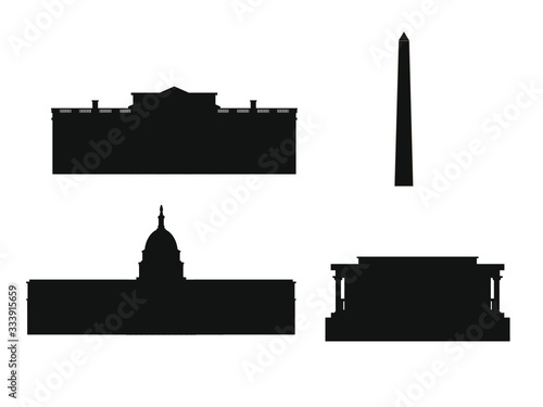 washington dc city skyline in united states