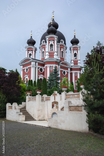 Beautiful view of the Curchi Monastery (Mănăstirea Curchi) located in Moldova photo