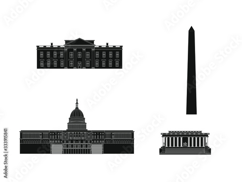 washington dc city skyline in united states