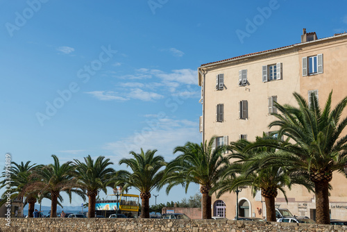 Ajaccio, Corsica / France.03/10/2015.Typical houses of Ajaccio in Corsica