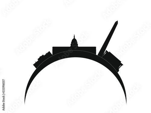 washington dc city skyline in united states