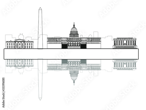 washington dc city skyline in united states