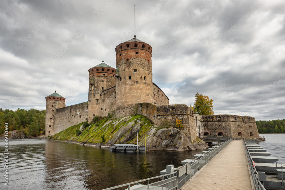 Medieval Olavinlinna castle in Savonlinna, Finland