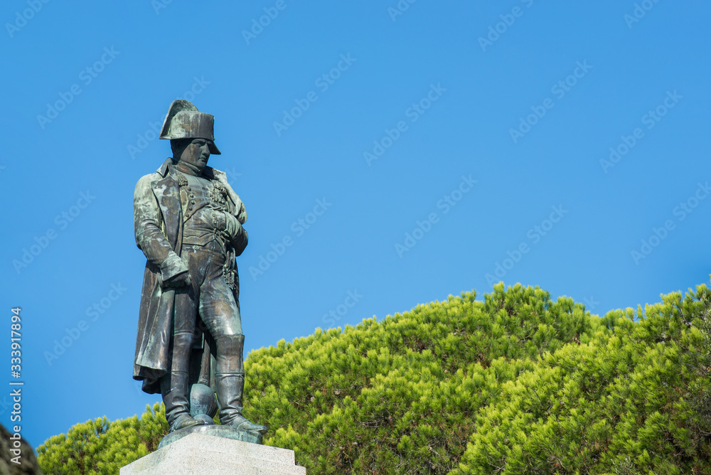 Ajaccio, Corsica / France.03/10/2015.Statue of Napoleon Bonaparte as first imperator of France, Ajaccio, Corsica