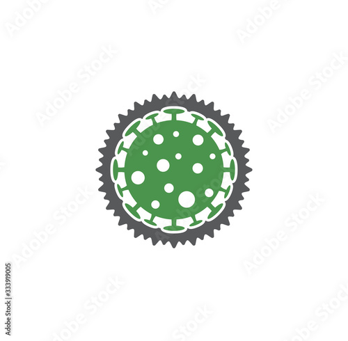 Coronavirus related icon on background for graphic and web design. Creative illustration concept symbol for web or mobile app