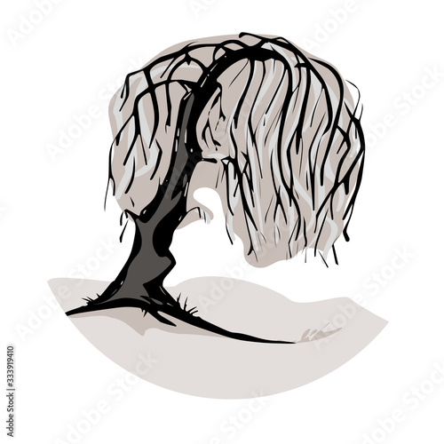 A weeping willow tree symbol